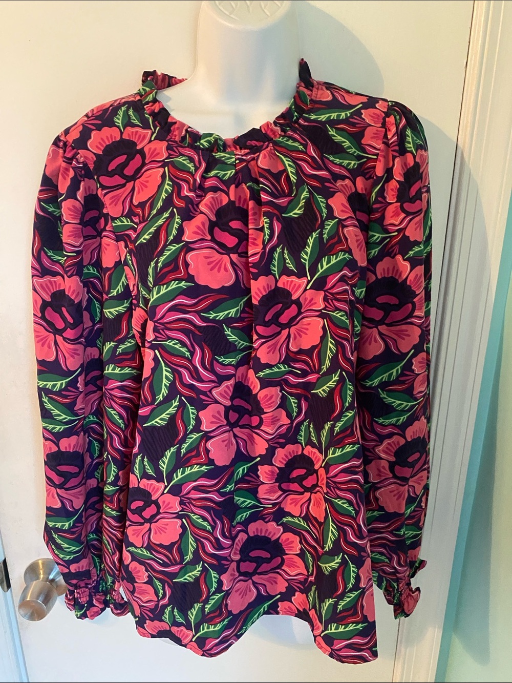 Michelle McDowell Floral Long-Sleeve Blouse